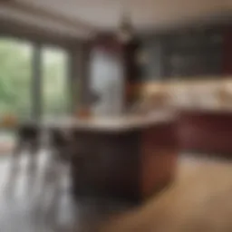 Elegant kitchen cabinet with a glossy finish