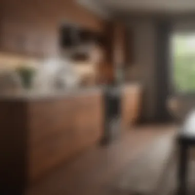 After cabinet refacing with modern design