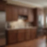Before cabinet refacing showcasing outdated style