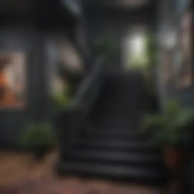 Color Psychology in Home Design Artistic depiction of color psychology in home design with black elements