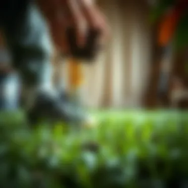 Healthy soil being tested for nutrient levels