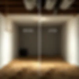 Before and after transformation of a crawl space