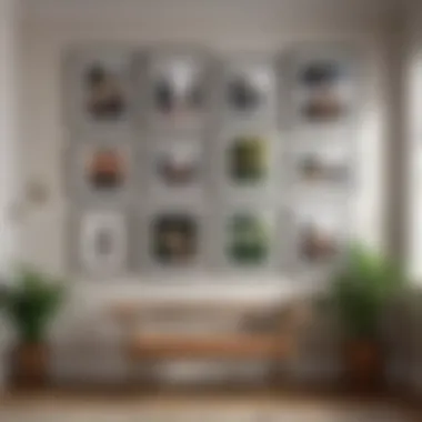 A beautifully arranged gallery wall with various framed artworks.