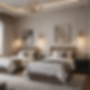 Sophisticated Twin Bedroom Design Elegant twin bedroom with modern decor