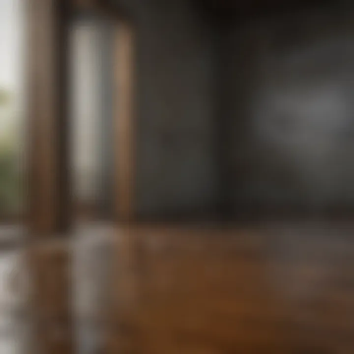 Diverse materials affected by water stains including walls, ceilings, and wood.