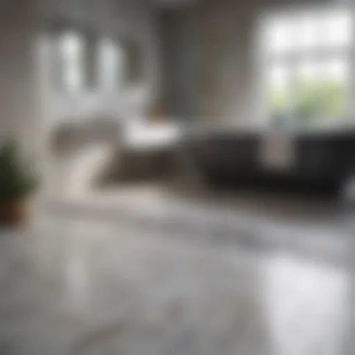 Elegant anti-slip tile flooring in a modern bathroom setting