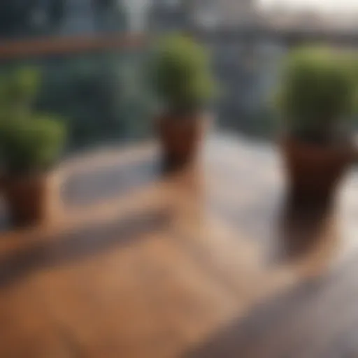 Different material options for balcony decks