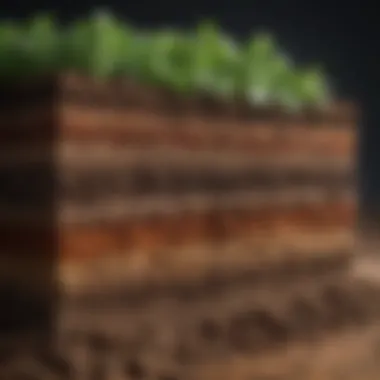 Understanding Soil Health and Nutrient Dynamics Illustration depicting soil layers and nutrient distribution