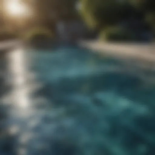 Clear pool water showcasing a serene swimming environment