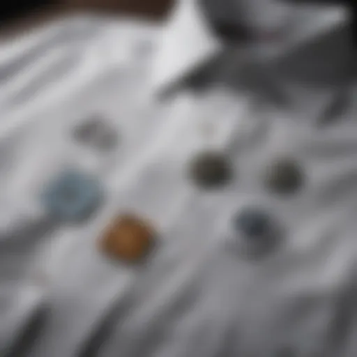 Detailed illustration of various shirt care symbols