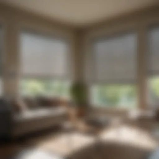 Elegant solar shades enhancing a modern living room