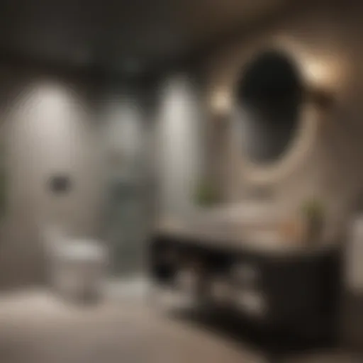 Elegant basement bathroom design showcasing modern fixtures