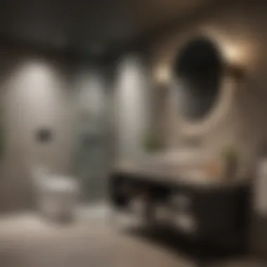 Sophisticated Basement Bathroom Elegant basement bathroom design showcasing modern fixtures