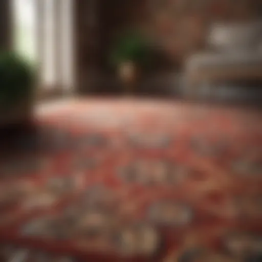 Elegant carpet design showcasing texture and color variations