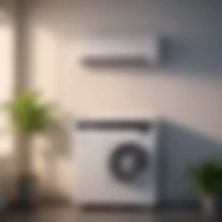 A close-up of an energy-efficient air conditioning unit showcasing its features