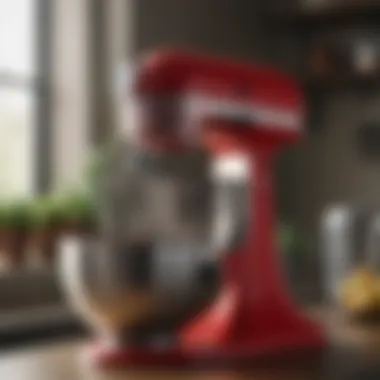 Close-up of KitchenAid mixer attachments showcasing versatility