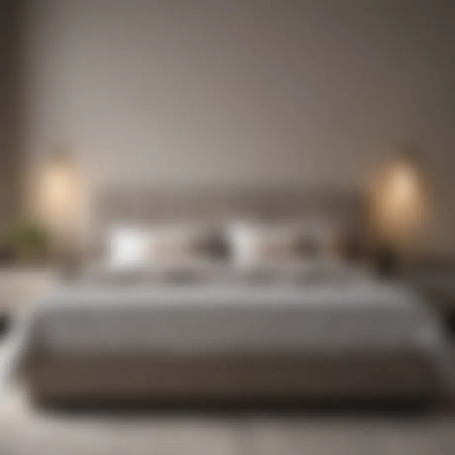 Luxurious king size bed in a modern bedroom setting