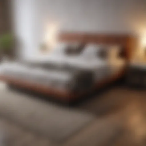 Visual representation of double bed dimensions