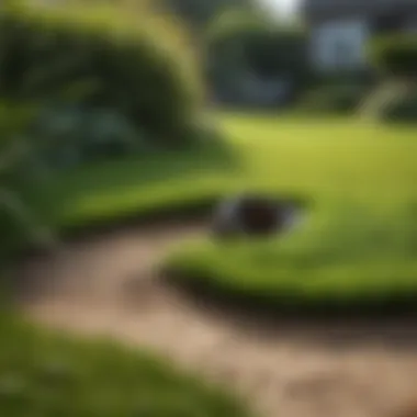 A well-maintained lawn showcasing the benefits of using a grass hole puncher