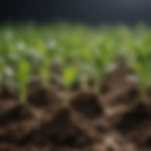 Close-up of healthy seedlings ready for transplanting