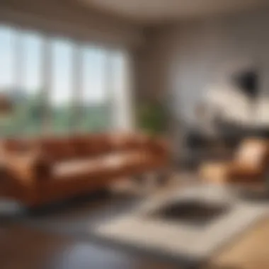 Dimensions of Couches in Modern Interiors Illustration of various couch dimensions in a living room setting