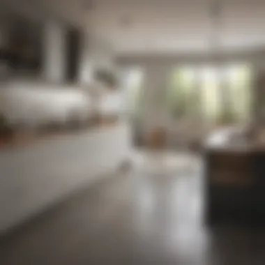 Ergonomic Kitchen Layout An ergonomic kitchen layout emphasizing optimal counter height for comfort and efficiency