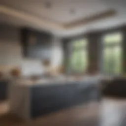 Modern kitchen design showcasing high-end appliances and finishes