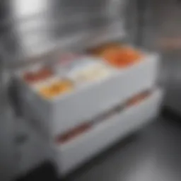 Organized chest freezer with stackable bins