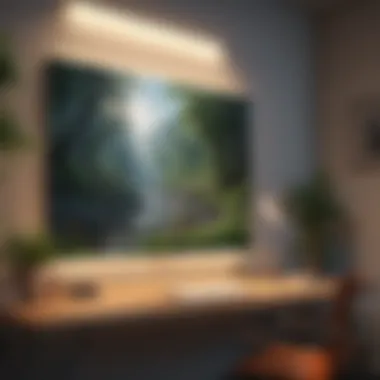 Nature-Inspired Artwork for Serene Work Environments Nature-inspired artwork bringing tranquility to a workspace