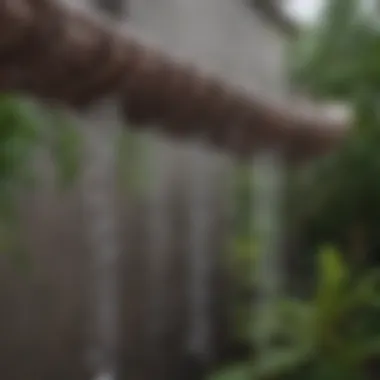 Close-up of intricate design of a Walmart rain chain showcasing craftsmanship