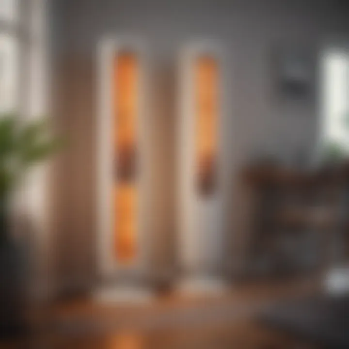 Infographic illustrating types of electric heaters and their energy ratings