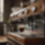 An elegant espresso machine showcasing quality craftsmanship.