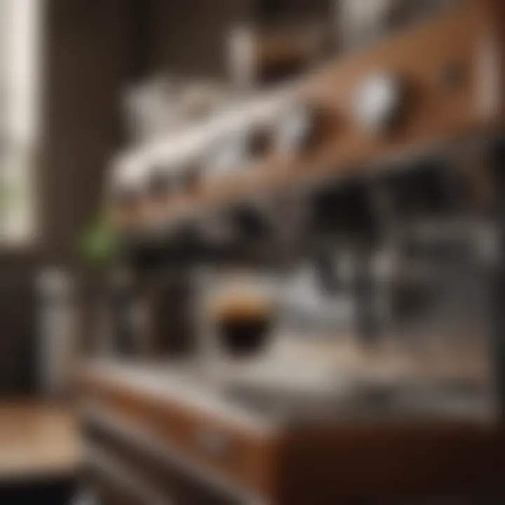 An elegant espresso machine showcasing quality craftsmanship.
