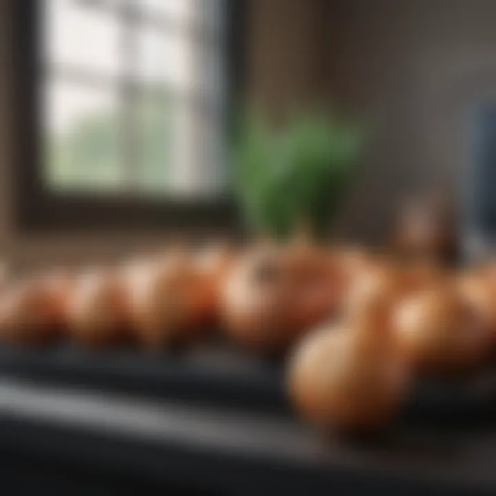 Online shopping for onion sets on a computer screen