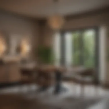 Chic Dining Area Setup Stylish dining area showcasing rental furniture