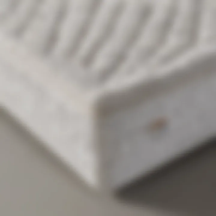 Close-up of the Zinus queen mattress layers highlighting its construction materials