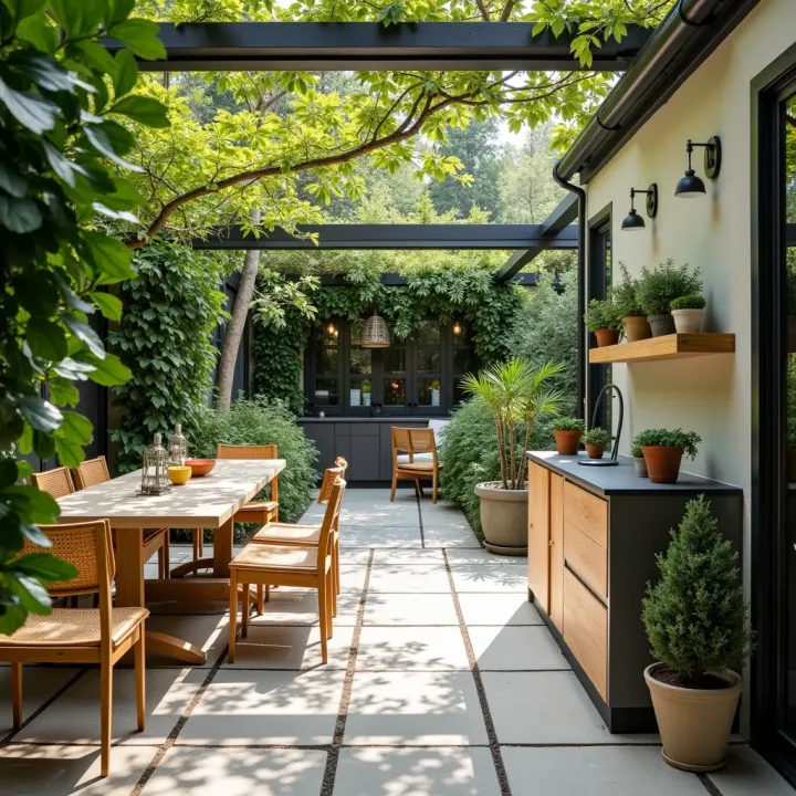 Contemporary deck featuring sleek glass railings