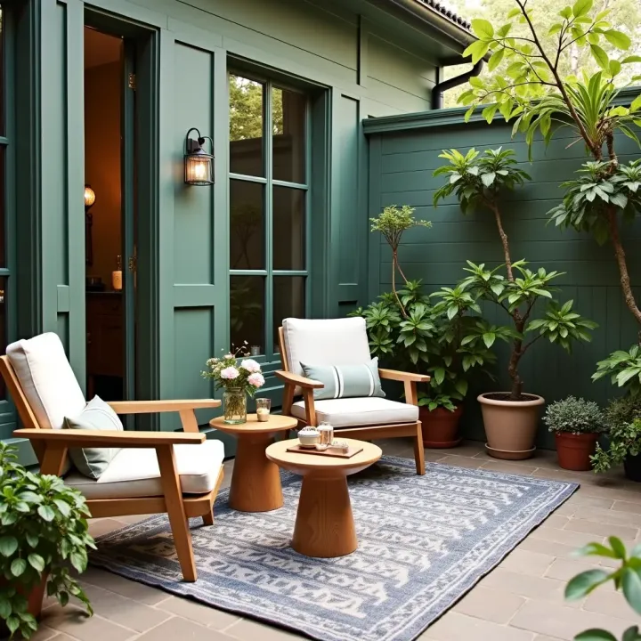 Acrylic railings complementing a modern outdoor space