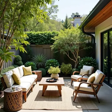 An elegant deck showcasing various railing designs
