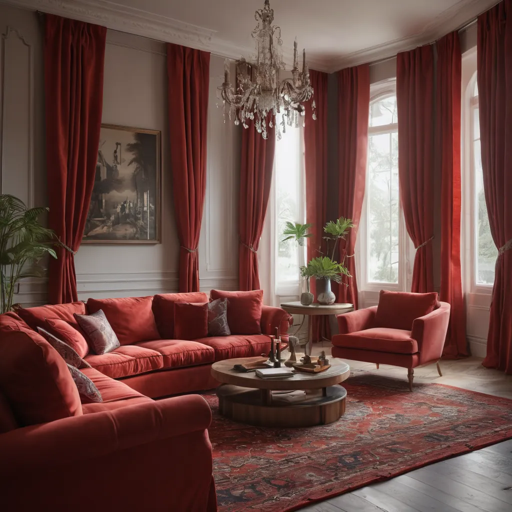 Exploring the Impact of Red Curtains in Living Room Design